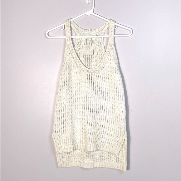 Anthropologie Moth Sunidra Cream Knit Tank Top size small - Picture 2 of 12